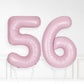 Inflated Baby Pink Foil Number Balloon