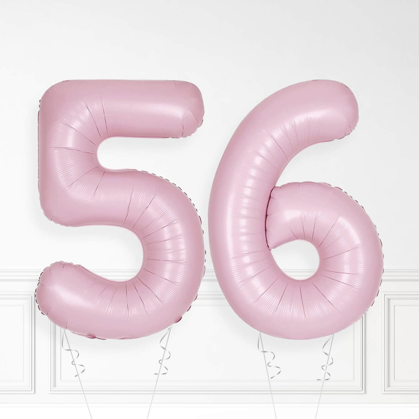 Inflated Baby Pink Foil Number Balloon