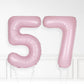 Inflated Baby Pink Foil Number Balloon