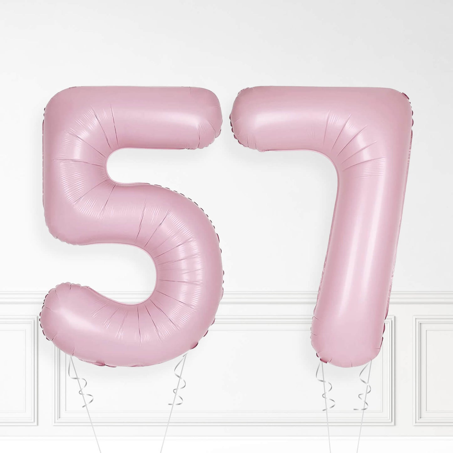 Inflated Baby Pink Foil Number Balloon