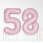 Inflated Baby Pink Foil Number Balloon