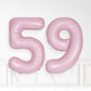Inflated Baby Pink Foil Number Balloon