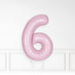Inflated Baby Pink Foil Number Balloon