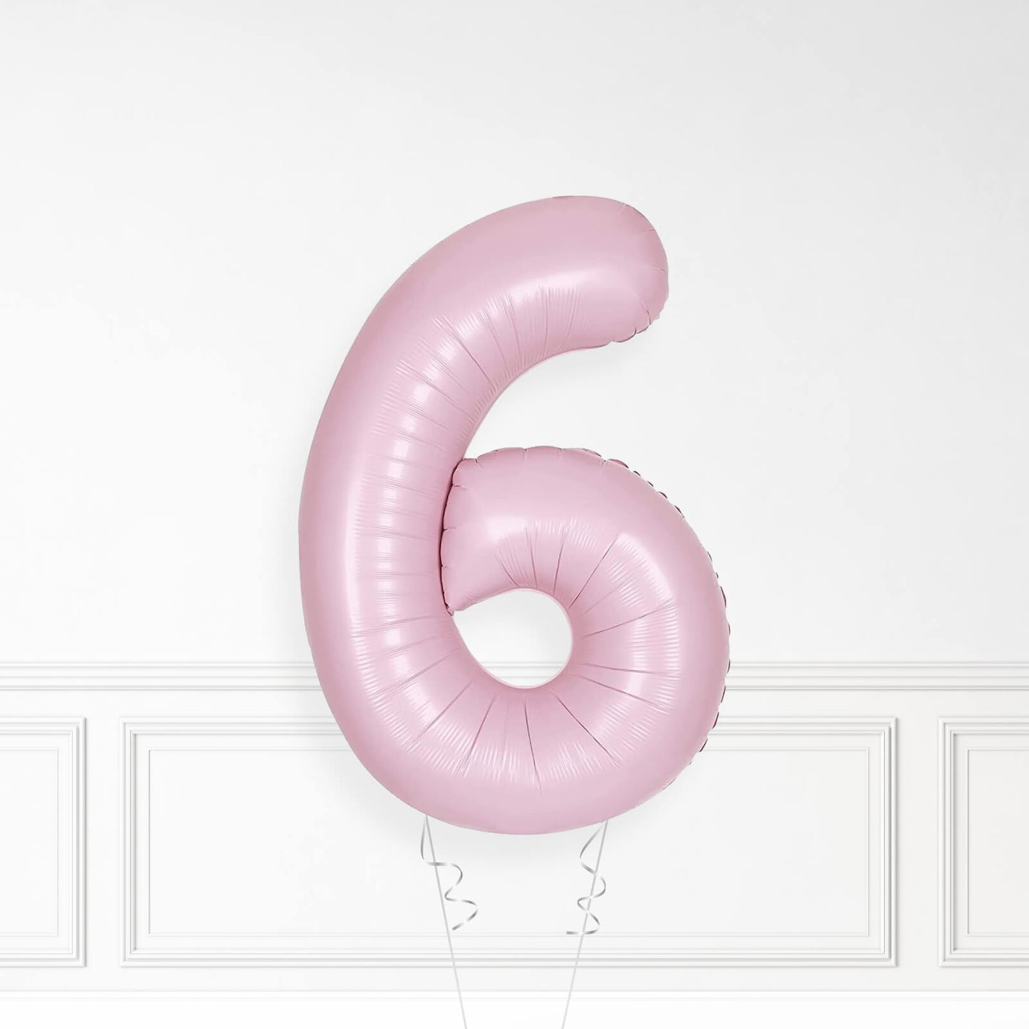 Inflated Baby Pink Foil Number Balloon