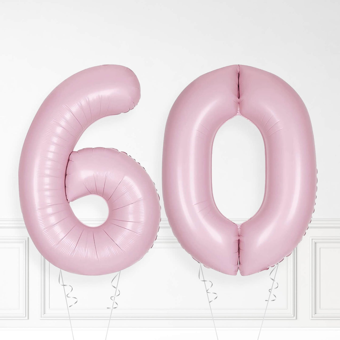 Inflated Baby Pink Foil Number Balloon