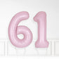 Inflated Baby Pink Foil Number Balloon