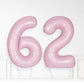 Inflated Baby Pink Foil Number Balloon