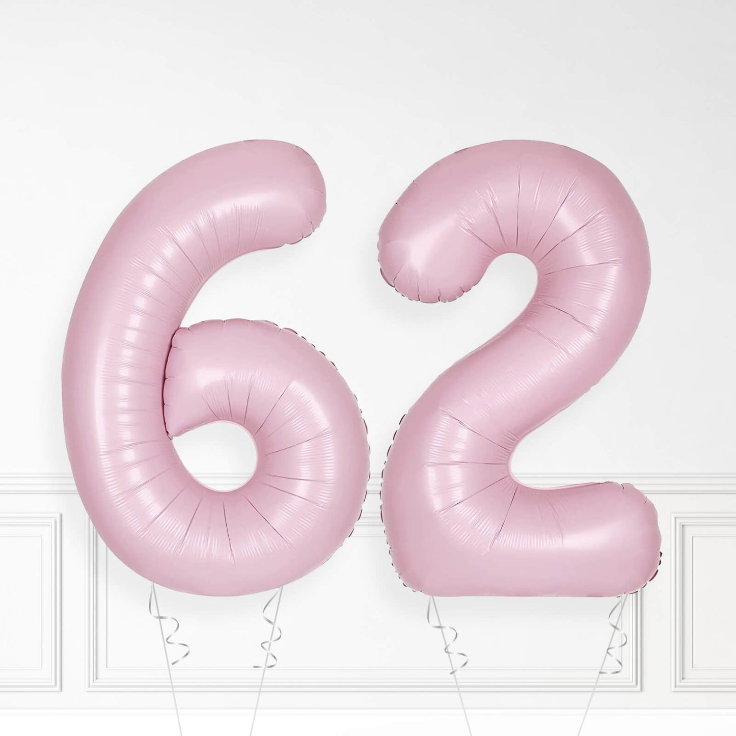 Inflated Baby Pink Foil Number Balloon