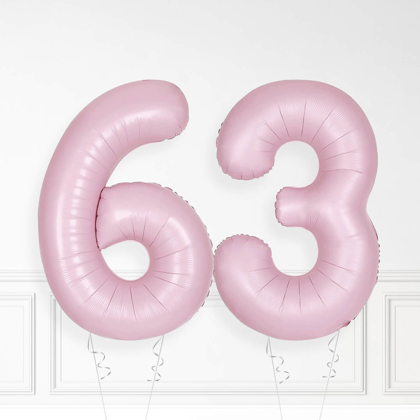 Inflated Baby Pink Foil Number Balloon
