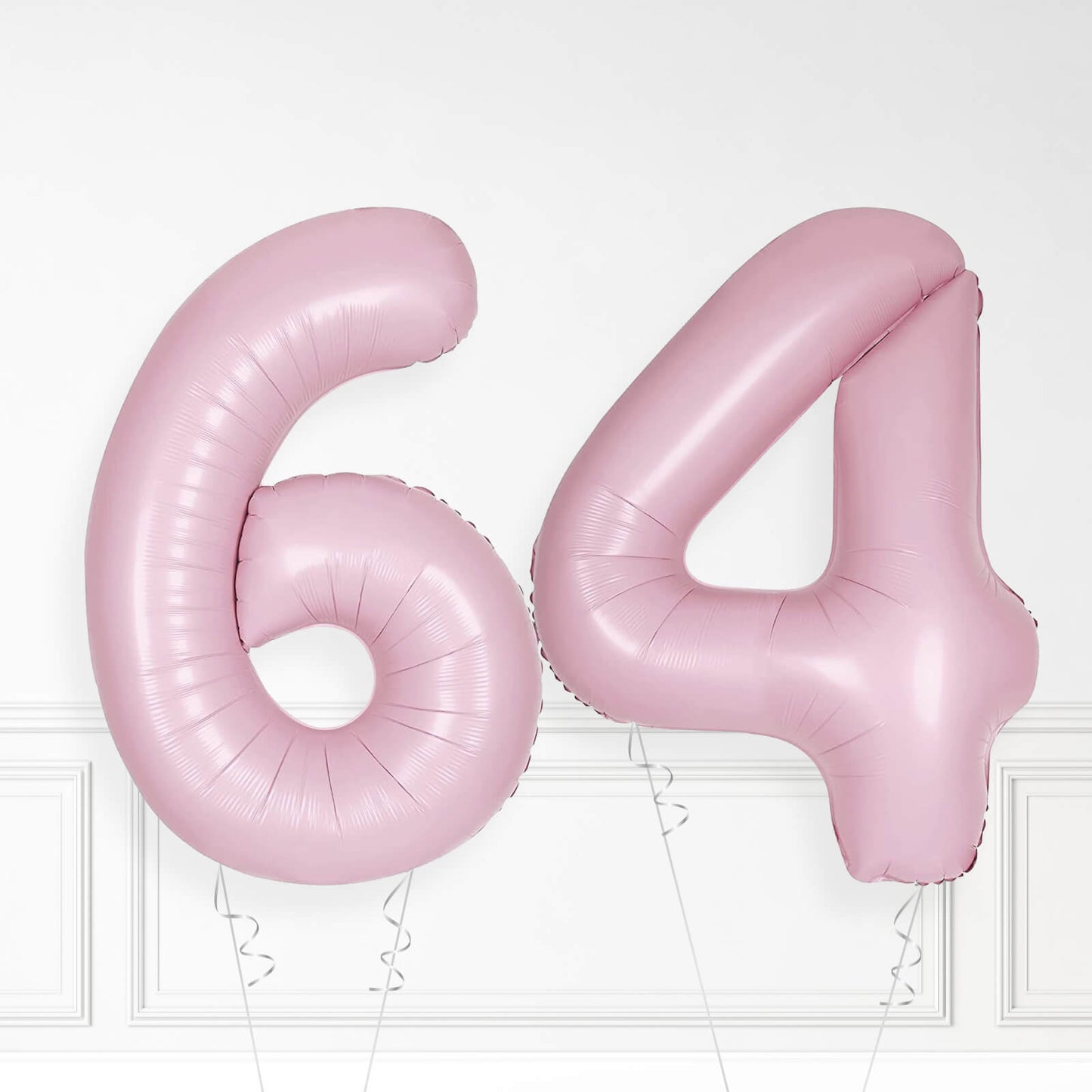 Inflated Baby Pink Foil Number Balloon