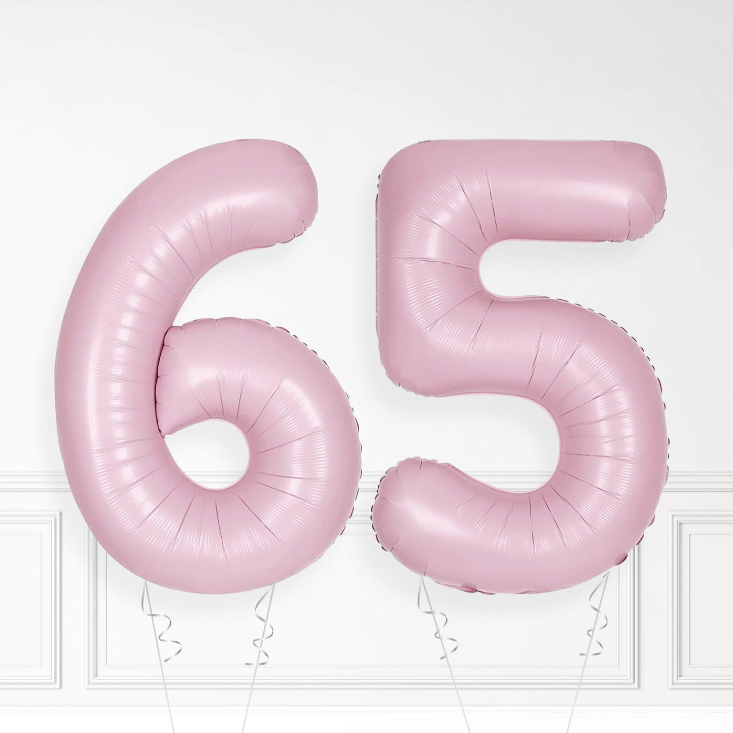 Inflated Baby Pink Foil Number Balloon