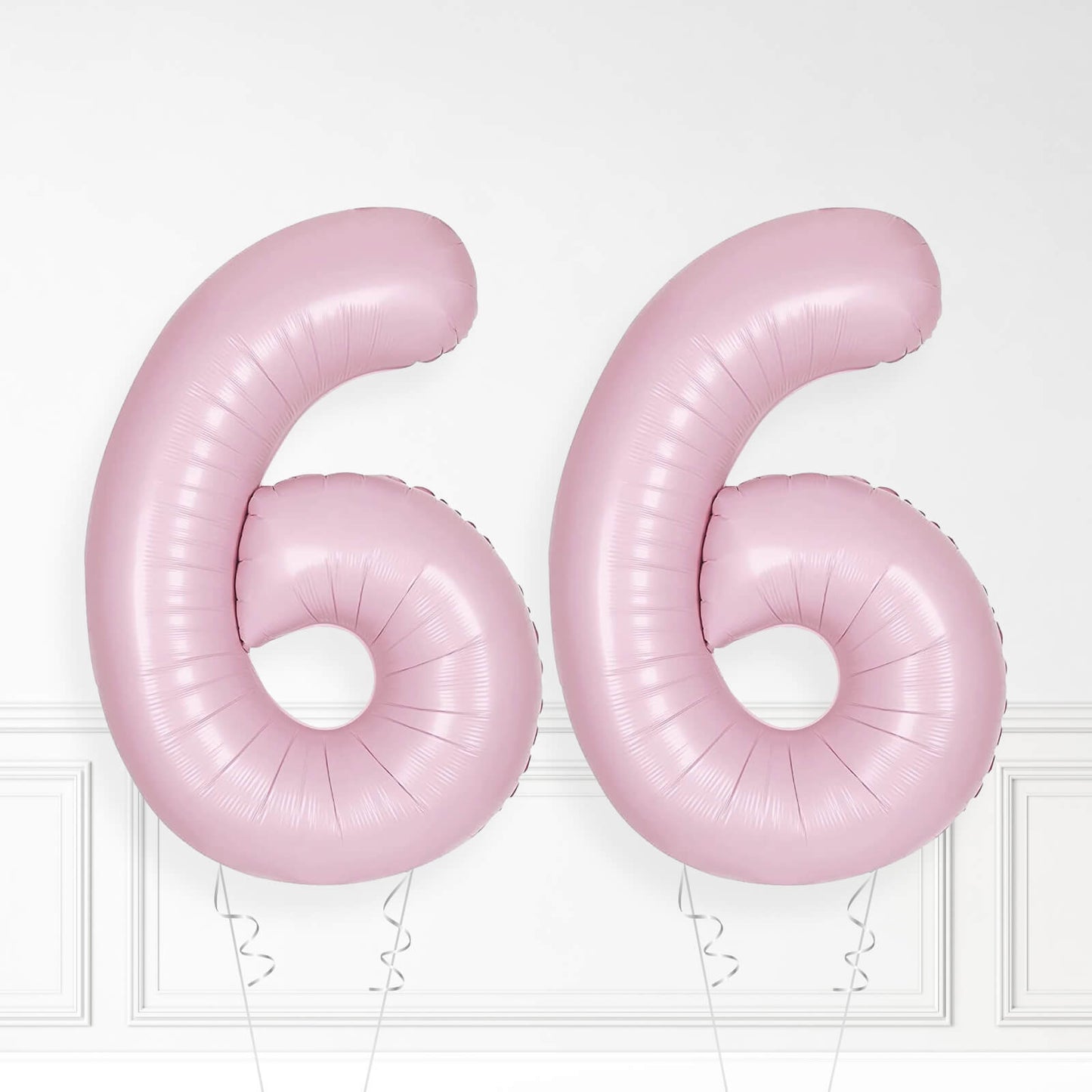 Inflated Baby Pink Foil Number Balloon