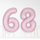 Inflated Baby Pink Foil Number Balloon