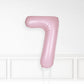 Inflated Baby Pink Foil Number Balloon