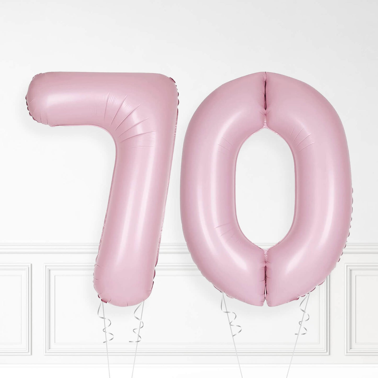 Inflated Baby Pink Foil Number Balloon