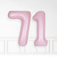 Inflated Baby Pink Foil Number Balloon