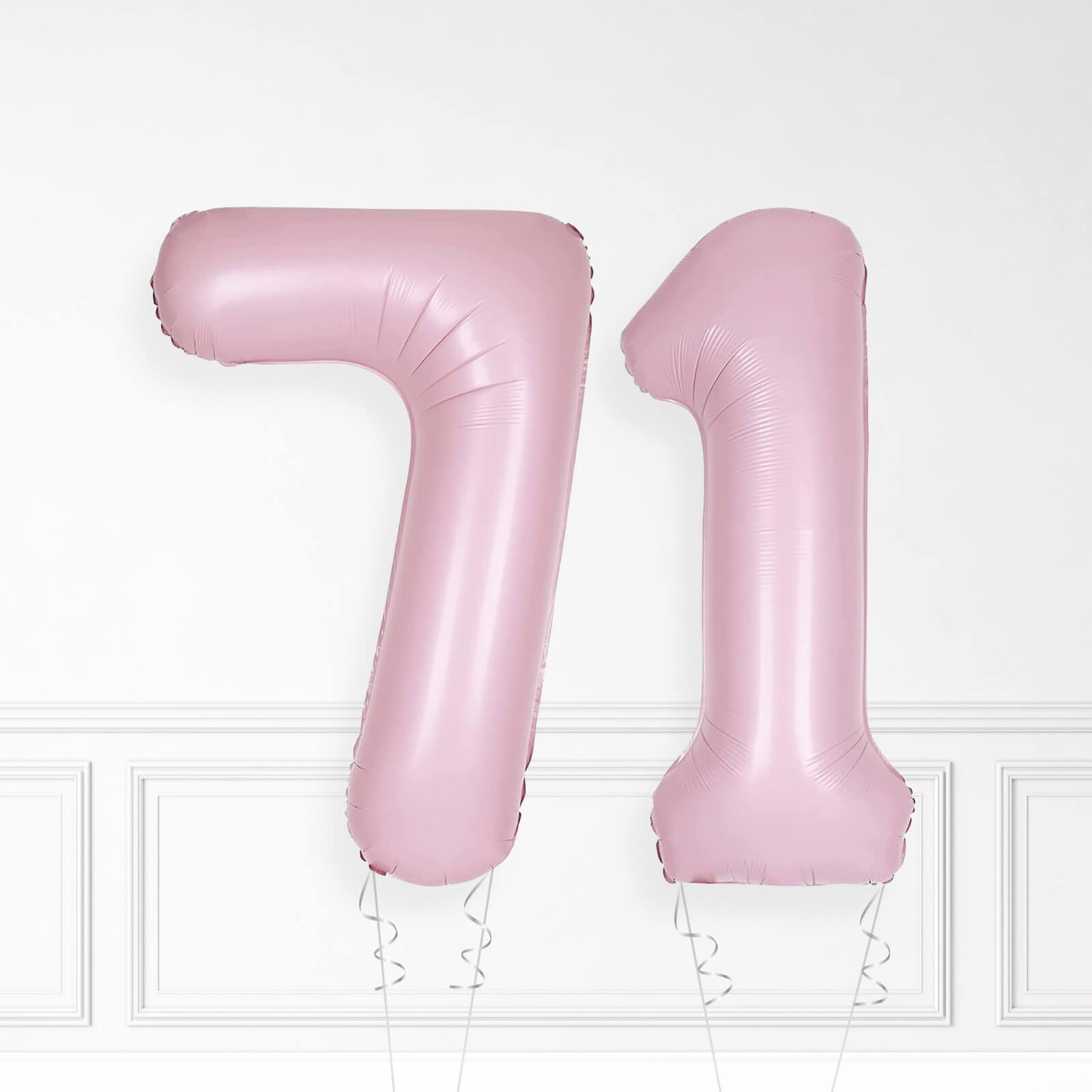 Inflated Baby Pink Foil Number Balloon
