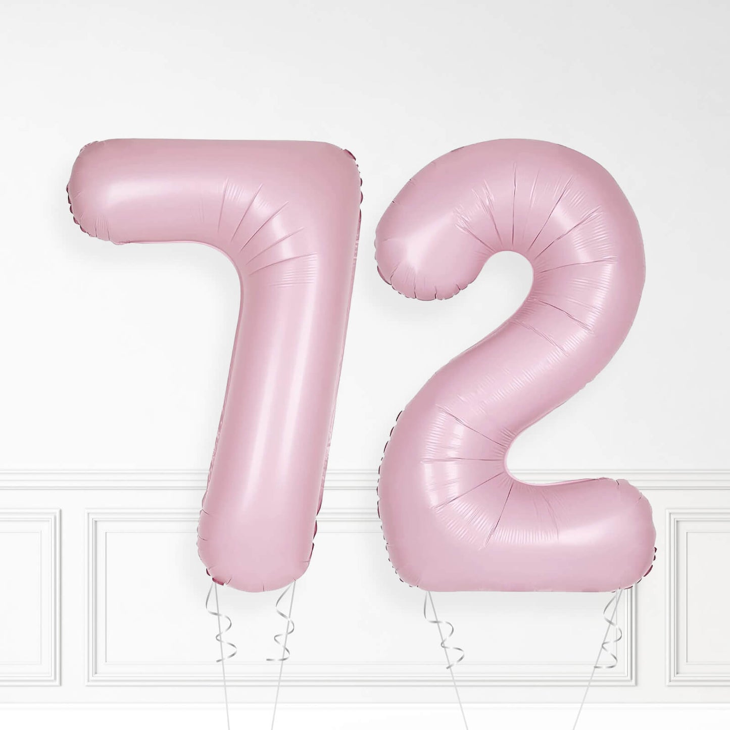 Inflated Baby Pink Foil Number Balloon