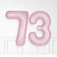 Inflated Baby Pink Foil Number Balloon