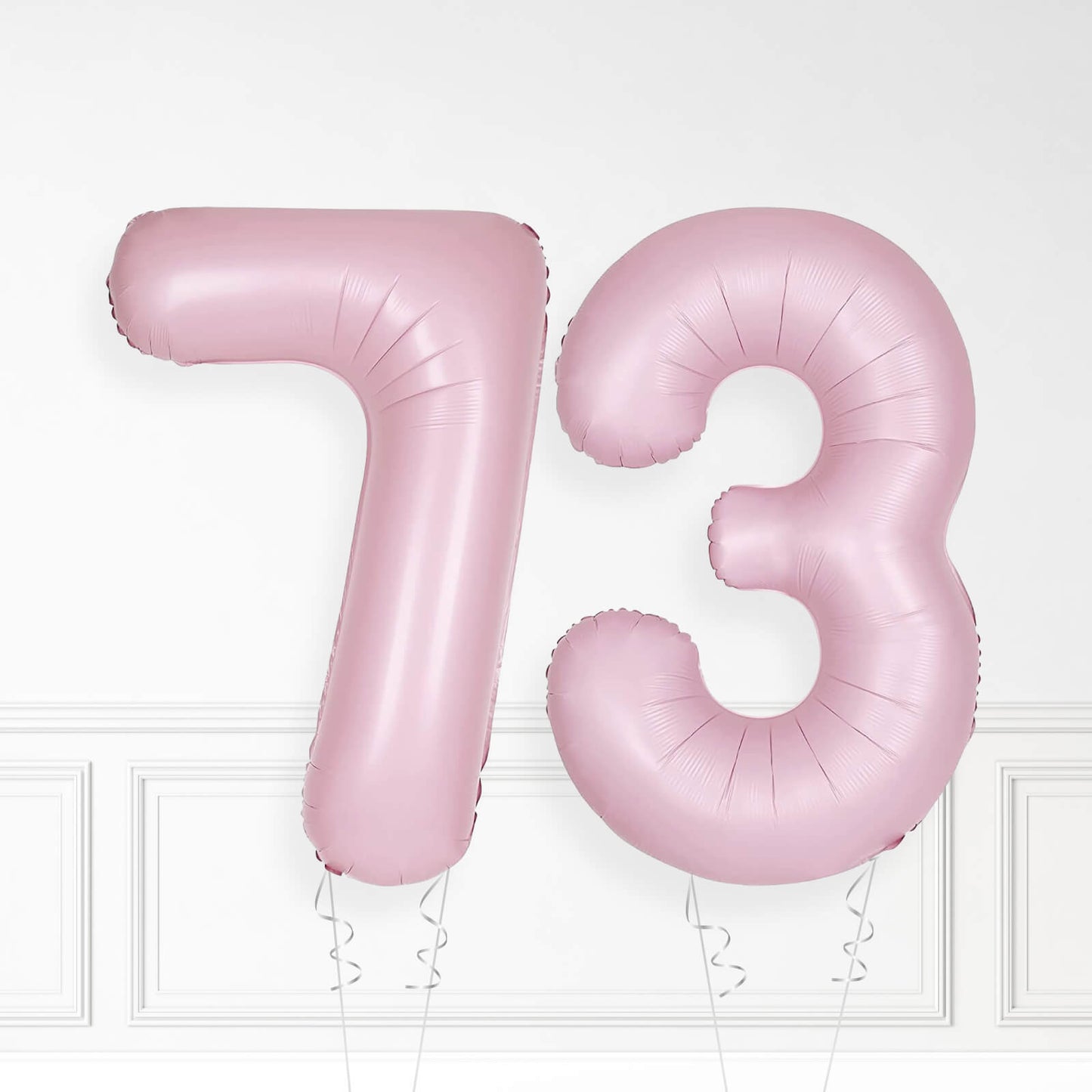 Inflated Baby Pink Foil Number Balloon