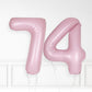 Inflated Baby Pink Foil Number Balloon