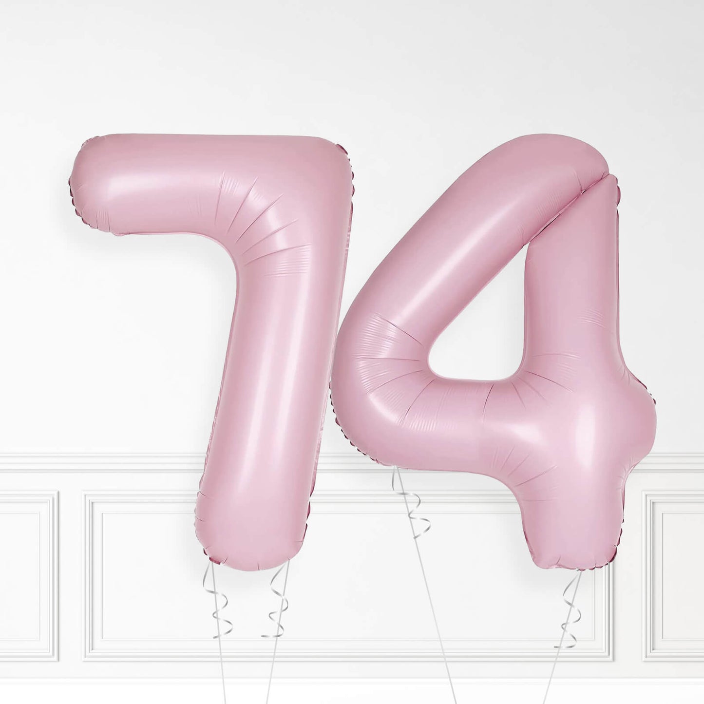 Inflated Baby Pink Foil Number Balloon