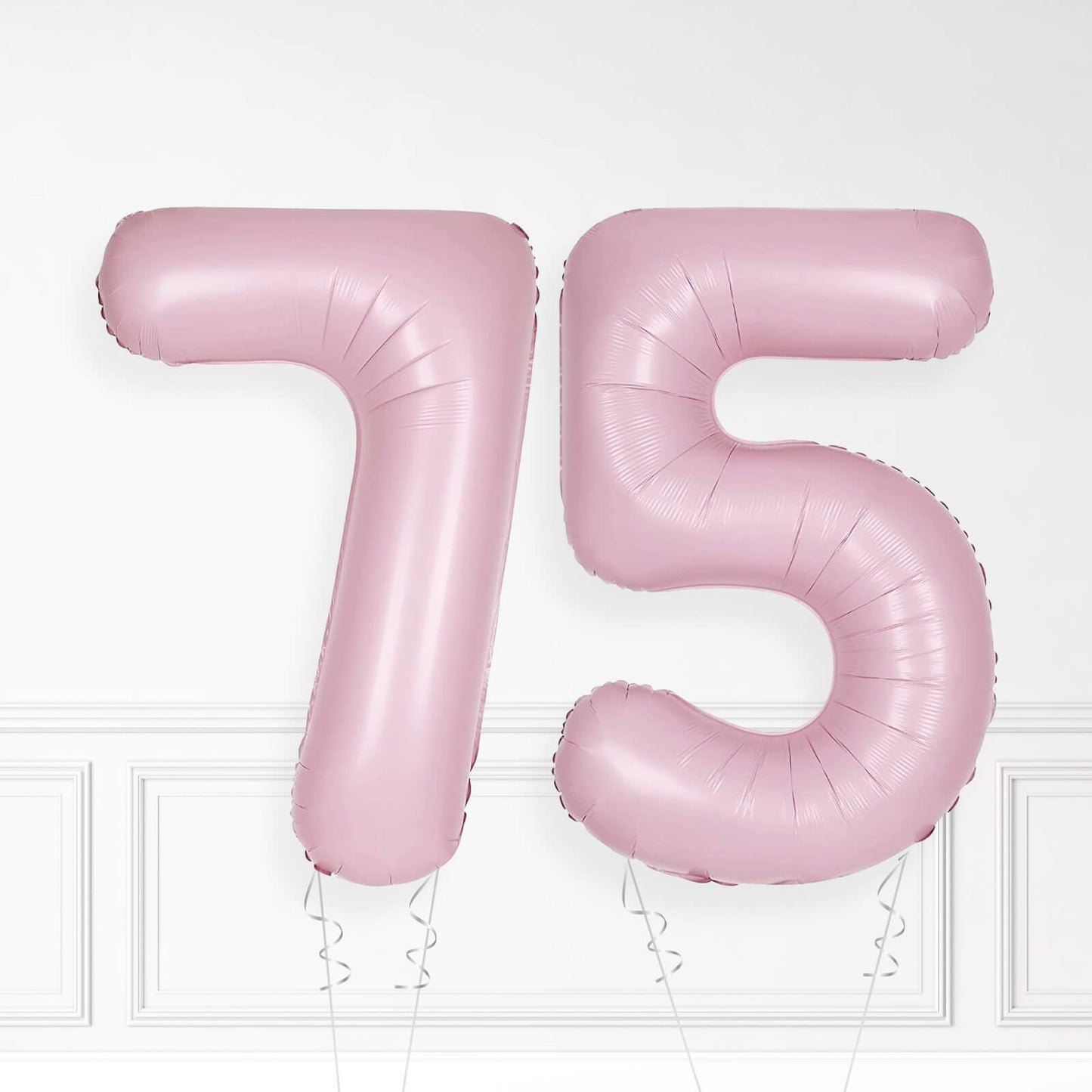 Inflated Baby Pink Foil Number Balloon