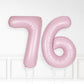 Inflated Baby Pink Foil Number Balloon