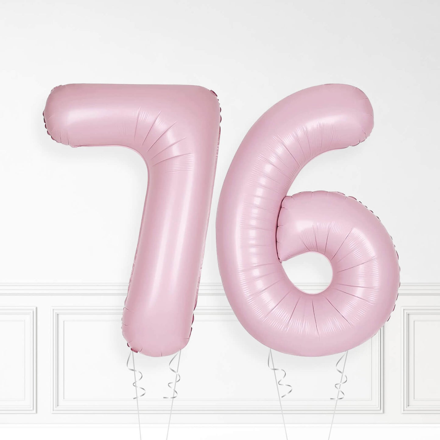 Inflated Baby Pink Foil Number Balloon