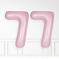 Inflated Baby Pink Foil Number Balloon