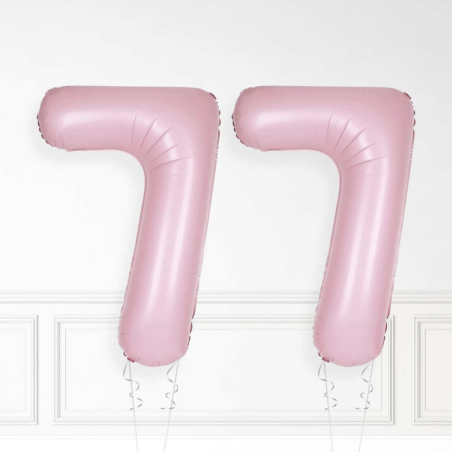 Inflated Baby Pink Foil Number Balloon