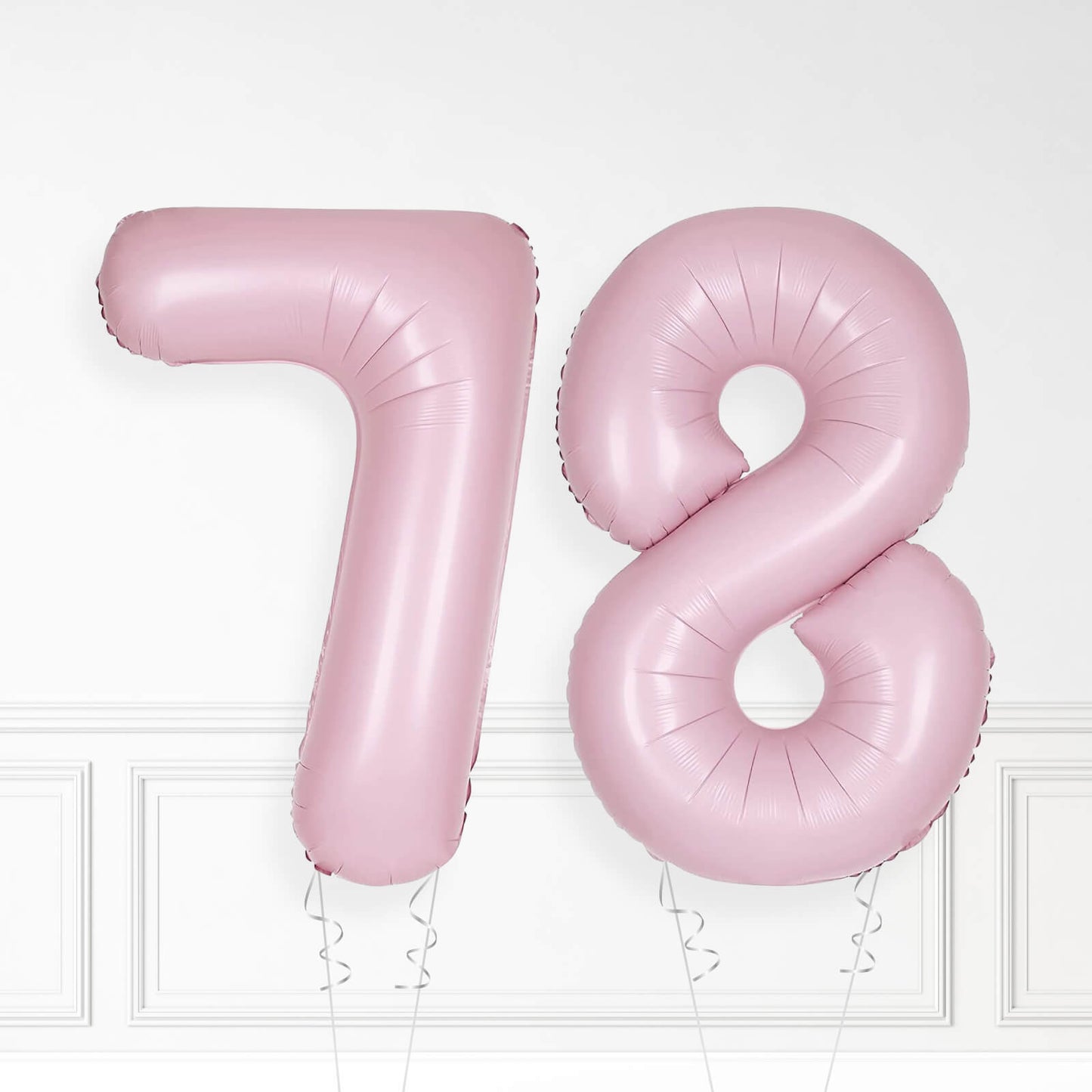 Inflated Baby Pink Foil Number Balloon