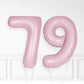 Inflated Baby Pink Foil Number Balloon