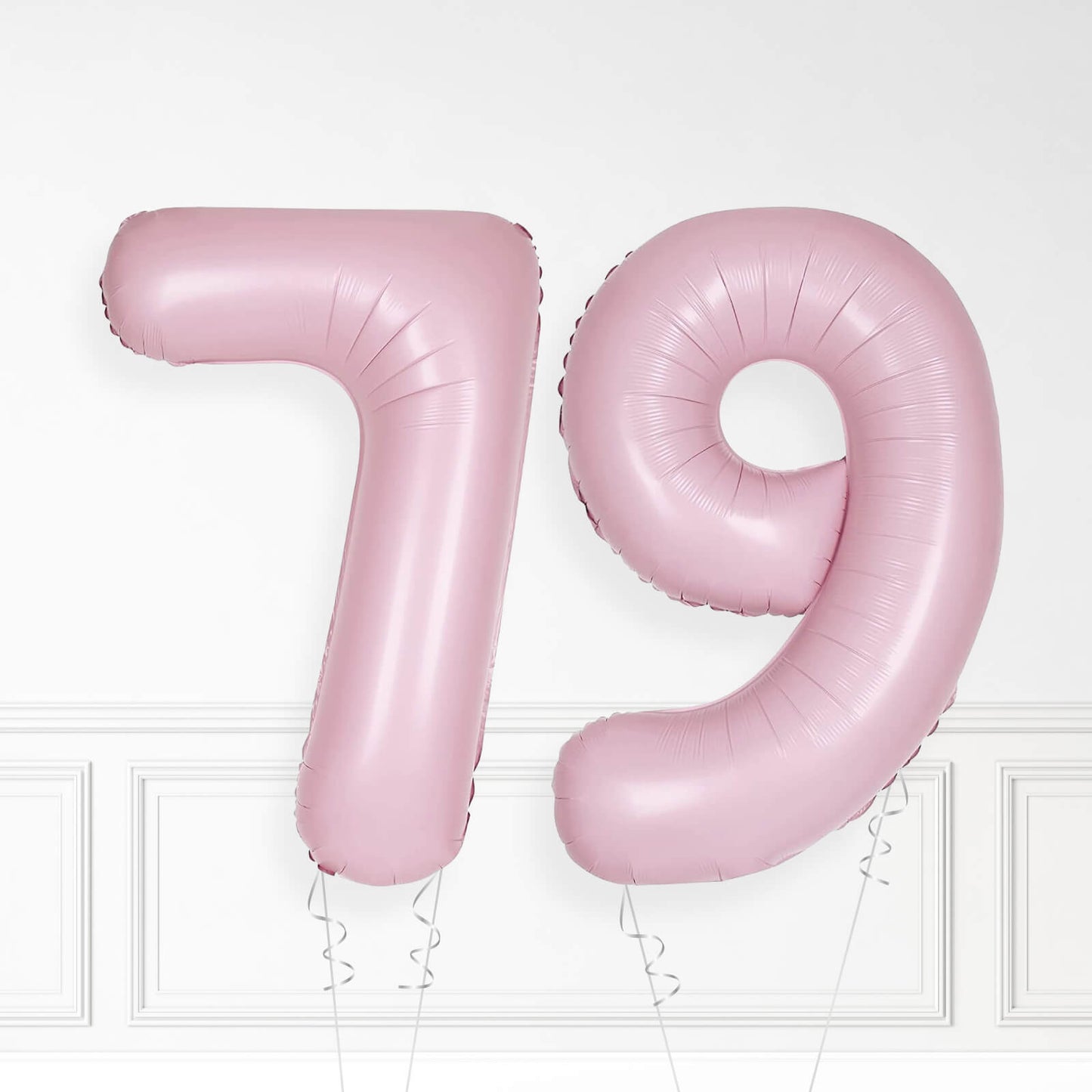 Inflated Baby Pink Foil Number Balloon
