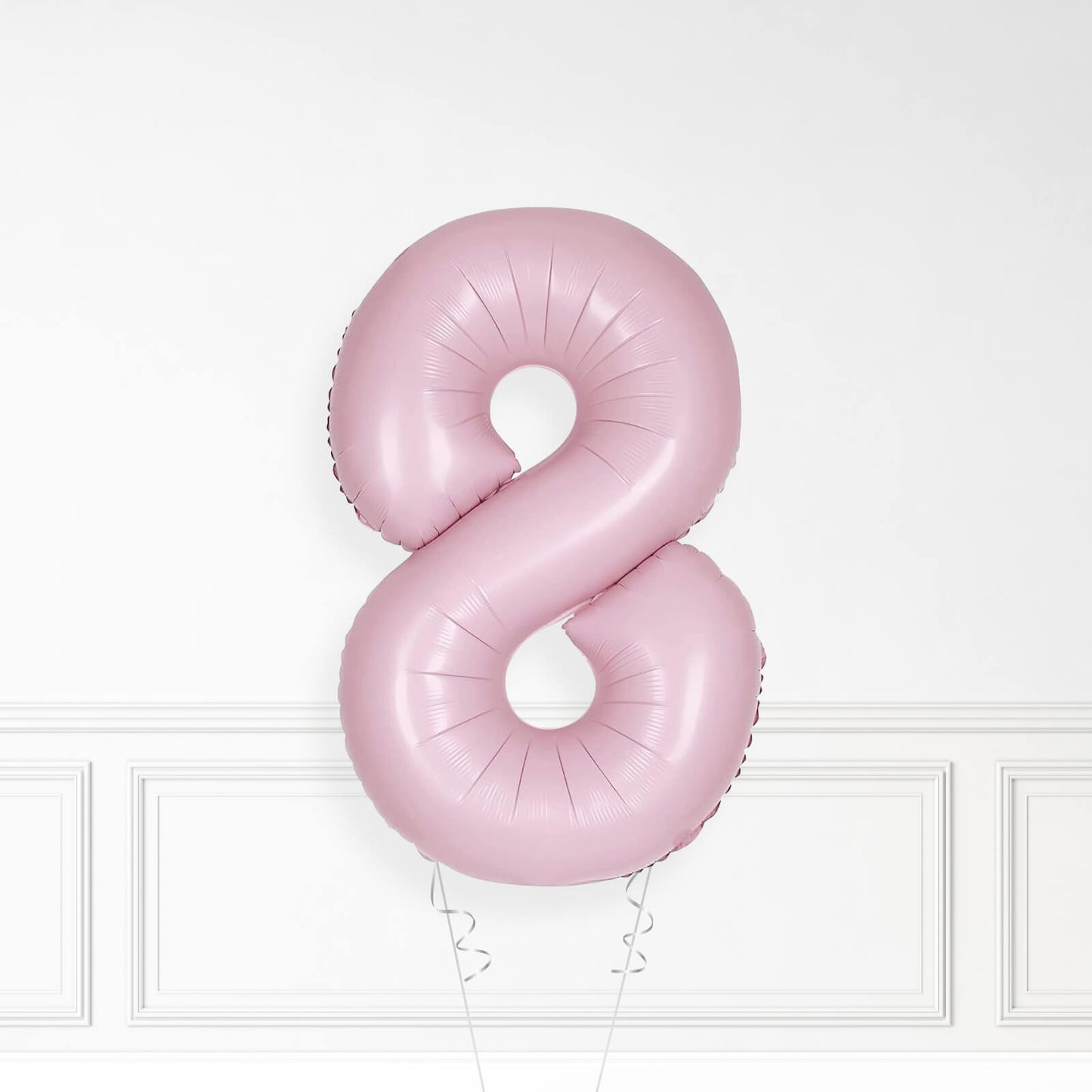 Inflated Baby Pink Foil Number Balloon