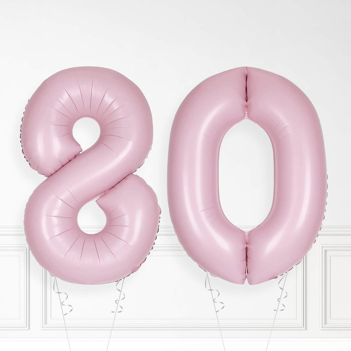 Inflated Baby Pink Foil Number Balloon
