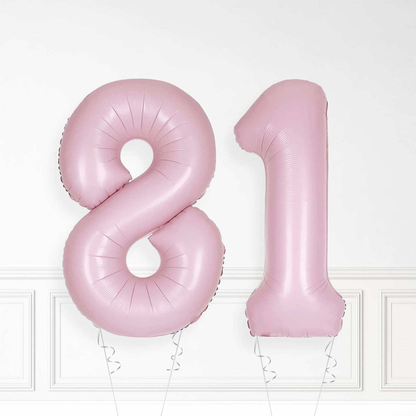 Inflated Baby Pink Foil Number Balloon