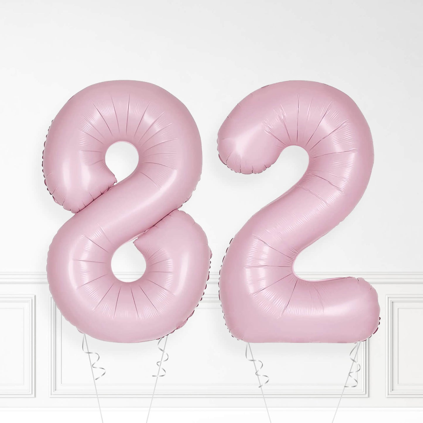 Inflated Baby Pink Foil Number Balloon