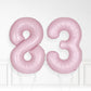 Inflated Baby Pink Foil Number Balloon