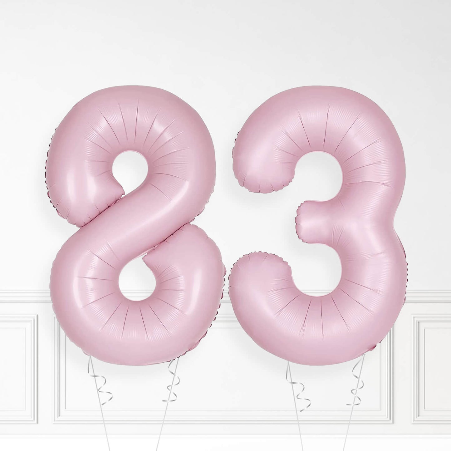 Inflated Baby Pink Foil Number Balloon
