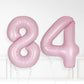 Inflated Baby Pink Foil Number Balloon