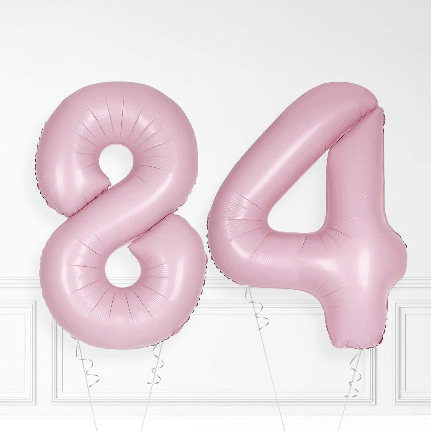 Inflated Baby Pink Foil Number Balloon