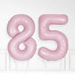 Inflated Baby Pink Foil Number Balloon