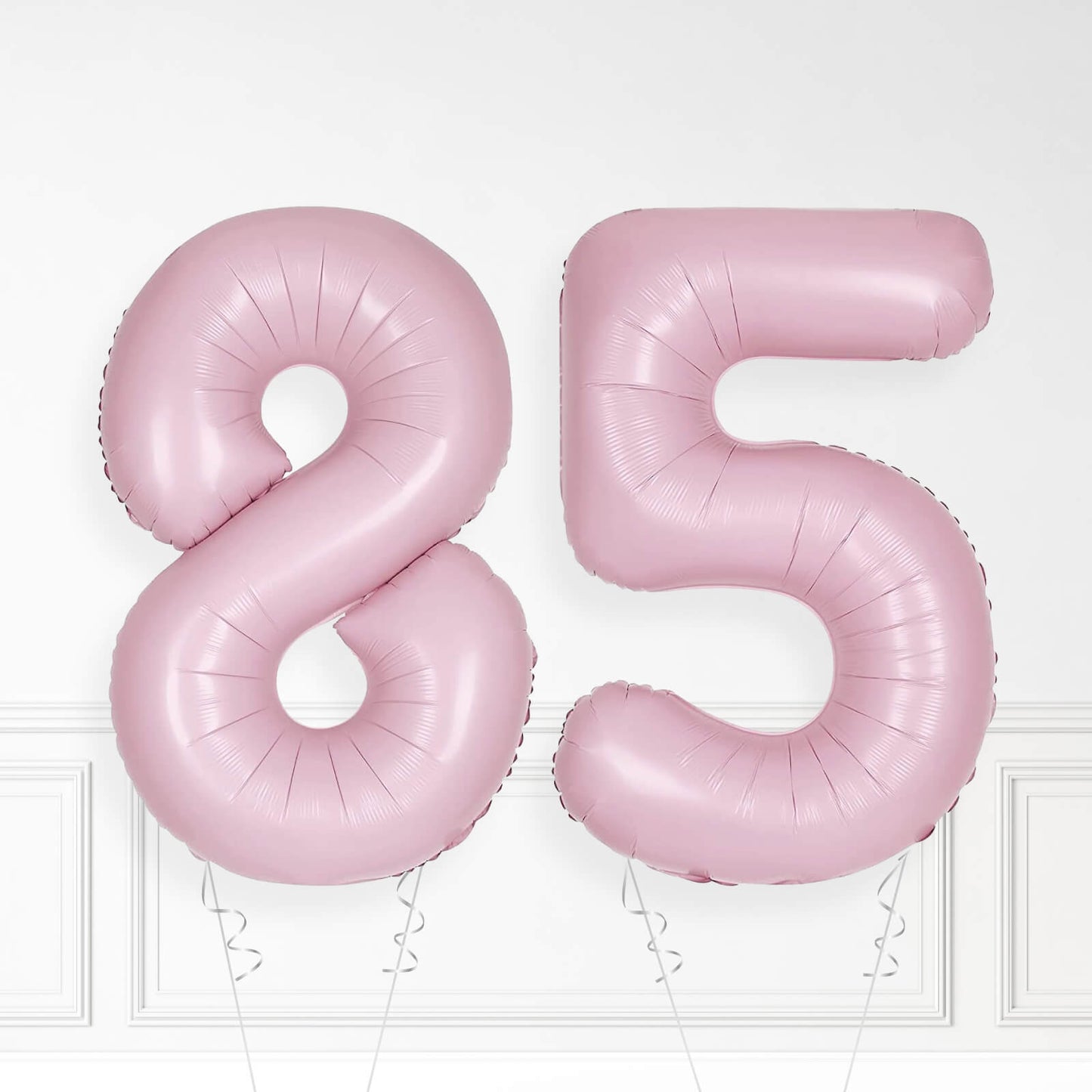 Inflated Baby Pink Foil Number Balloon