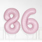 Inflated Baby Pink Foil Number Balloon
