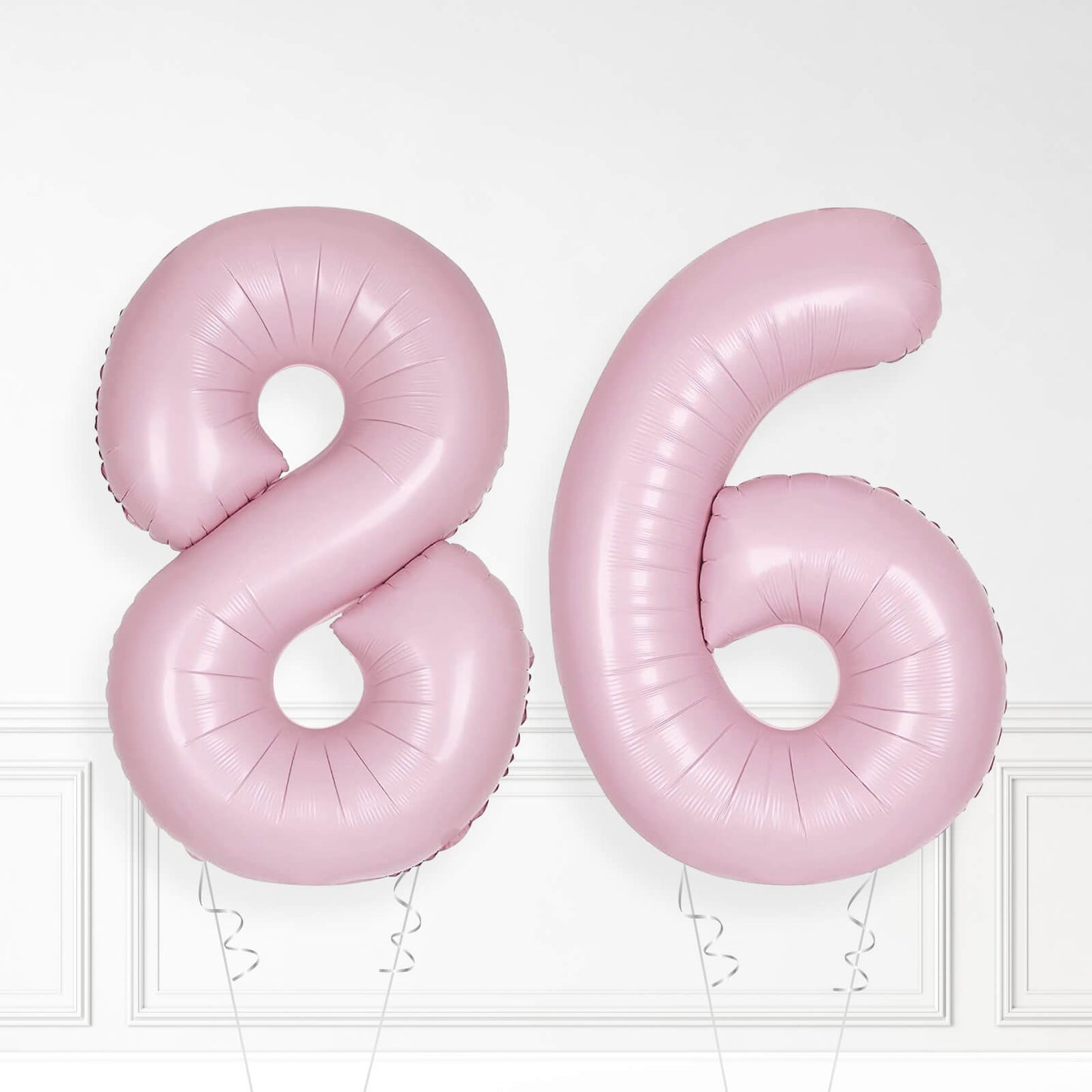Inflated Baby Pink Foil Number Balloon