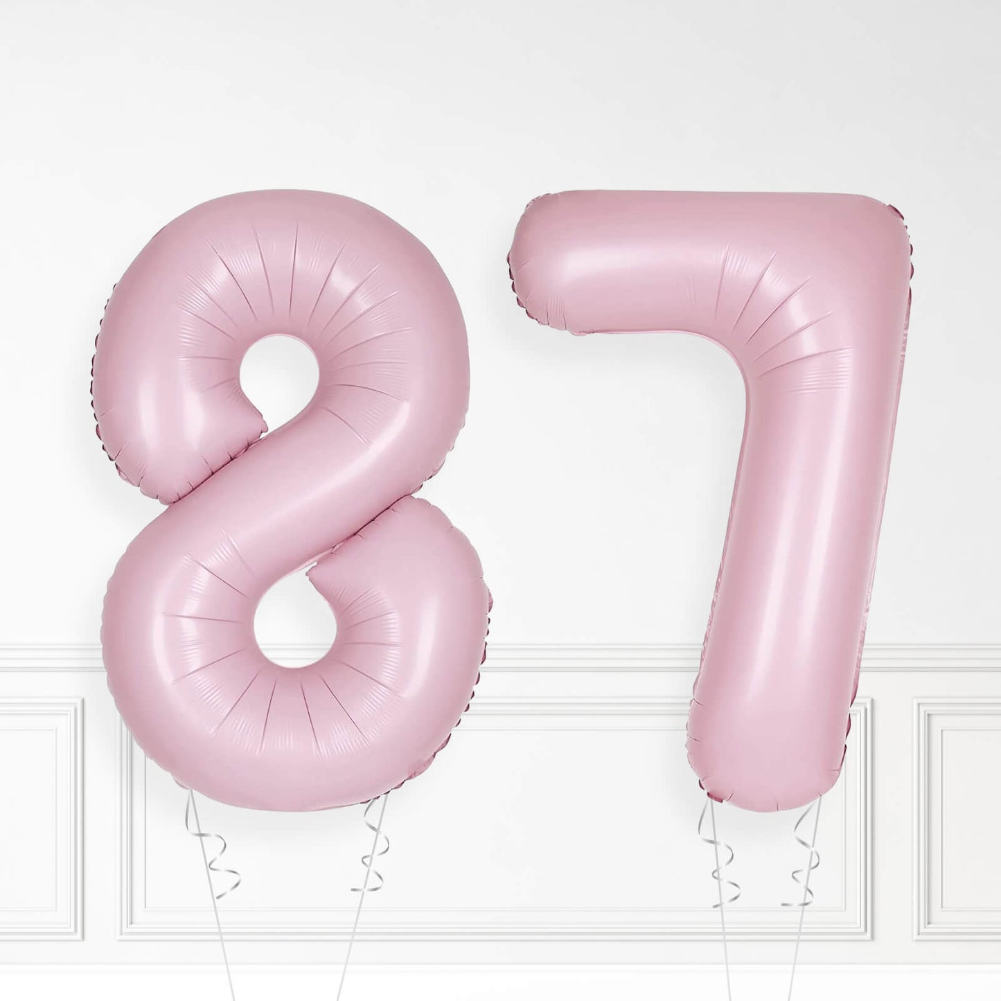 Inflated Baby Pink Foil Number Balloon