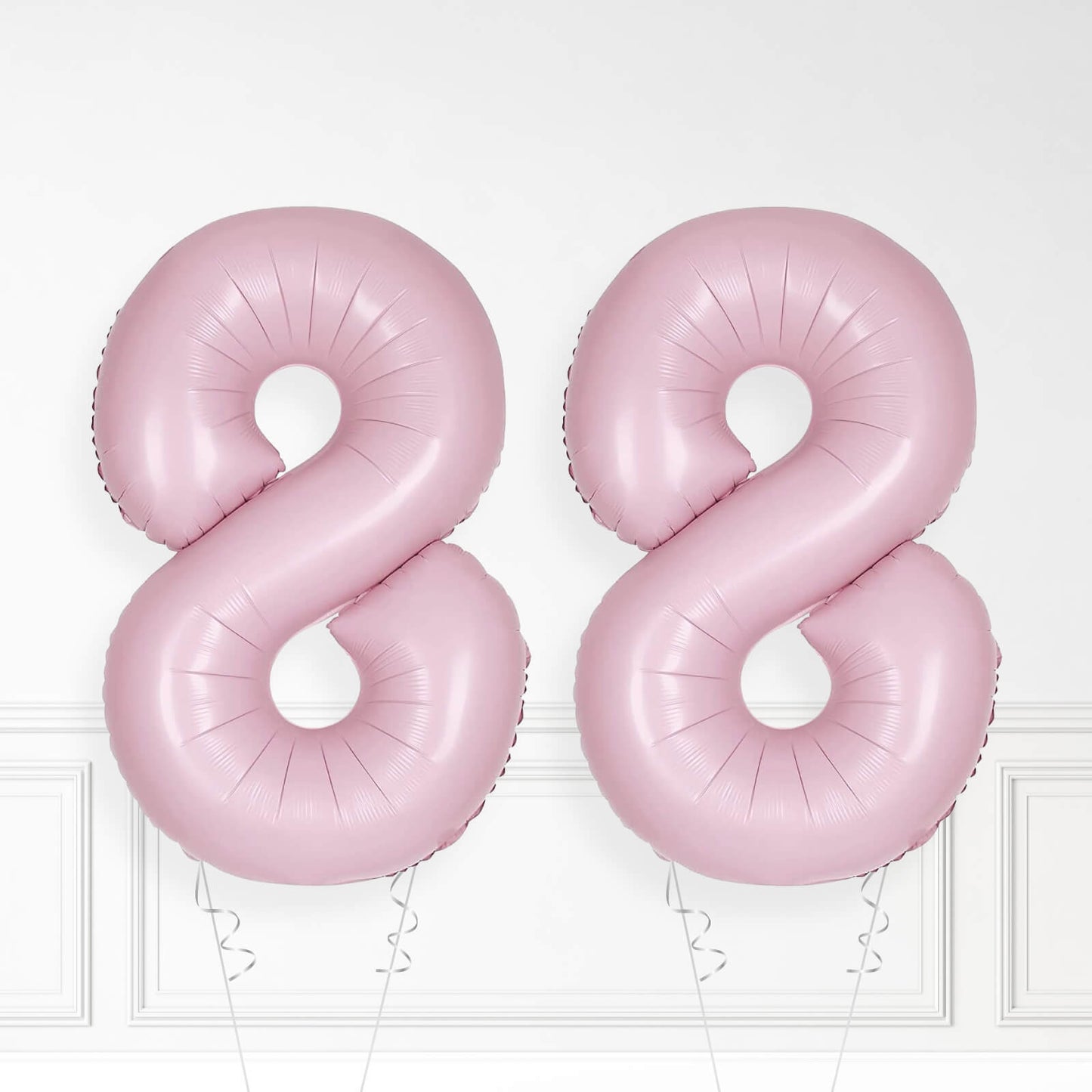 Inflated Baby Pink Foil Number Balloon
