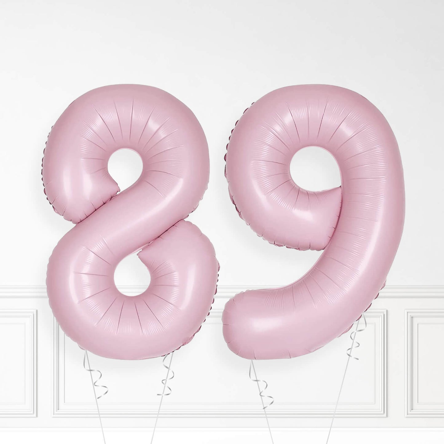 Inflated Baby Pink Foil Number Balloon