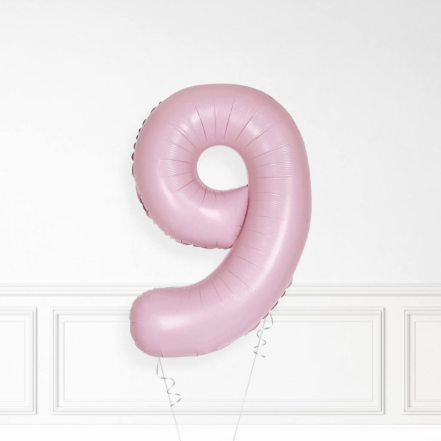 Inflated Baby Pink Foil Number Balloon